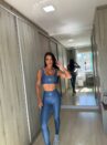 conjunto azul microcanelado