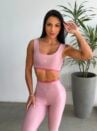 conjunto bicolor microcanelado