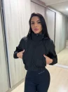 jaqueta forrada com touca removível cinza, Único