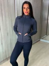 jaqueta fitness com detalhe de dedal azul marinho, p